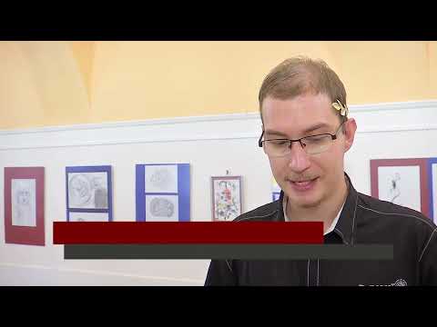 A komáromi Csemadok Galériában Papp Ádám fiatal képzőművész munkáiból nyílt kiállítás