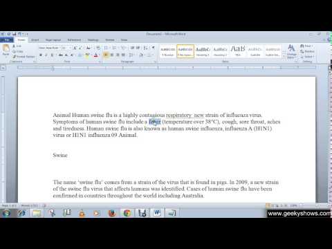 Microsoft Office Word 2010 To Cut Copy ad Paste text
