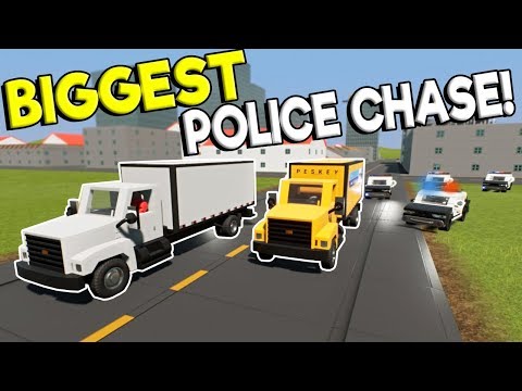 BIGGEST LEGO POLICE CHASE GETAWAY EVER! - Brick Rigs Multiplayer Gameplay - Cop Roleplay