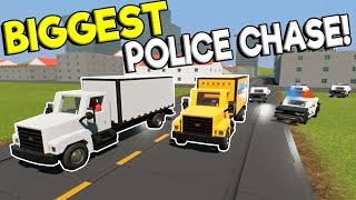 BIGGEST LEGO POLICE CHASE GETAWAY EVER! - Brick Ri