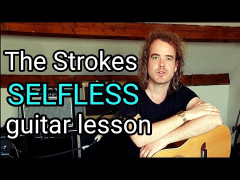How to play Selfless by The Strokes on your own! Guitar tutorial