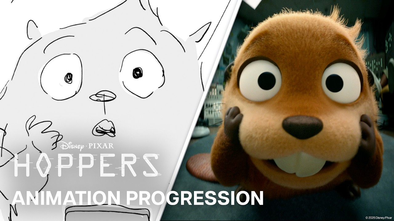 Hoppers Animation Progression | Mabel Beaver Escapes the Lab - YouTube