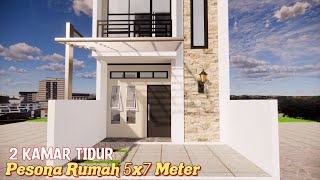 Pesona Rumah 2 Lantai 5x7 Muat 2 Kamar Tidur