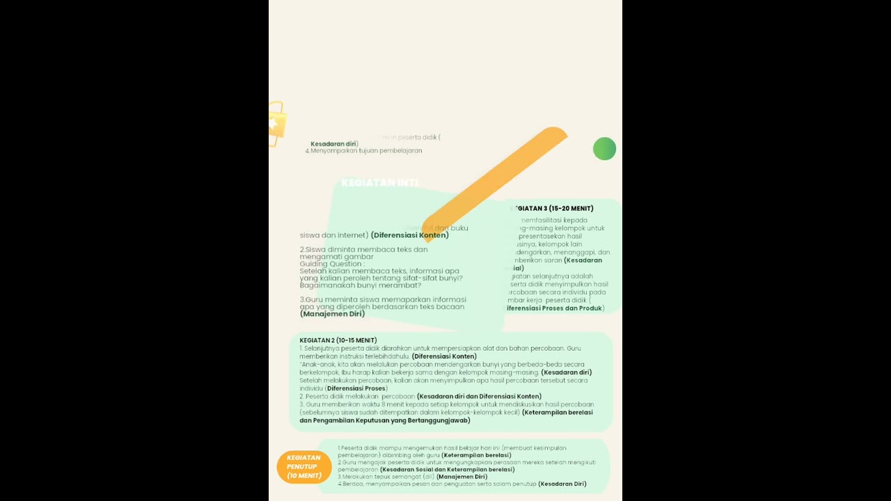 Modul Ajar Pembelajaran Berdiferensiasi  terintegrasi PSE