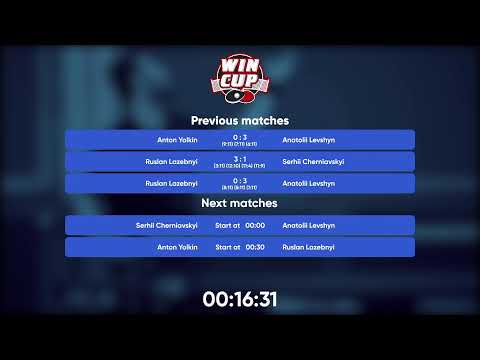 23:00 Ruslan Lazebnyi 0-3 Anatolii Levshyn West 5 WIN CUP 10.12.2022 | TABLE TENNIS WINCUP