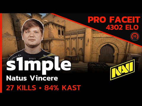 s1mple NAVI SMURFING on FACEIT 🔥 (MIRAGE) FACEIT LVL 10 / CSGO POV / Jun 6, 2023