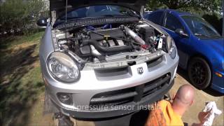 srt4 dodge neon 2.4l oil pressure sensor install and oil leak fix