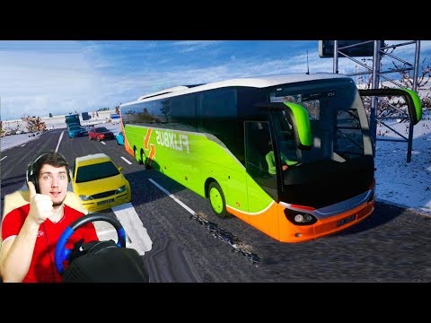 ПЕРВЫЙ РЕЙС НА НОВОМ АВТОБУСЕ MAN - Fernbus Simulator + РУЛЬ