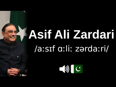 How to pronounce 'Asif Ali Zardari' (CORRECTLY!)