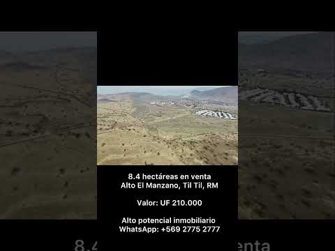Terreno de 8,4 hectáreas en venta, Til Til, Región Metropolitana