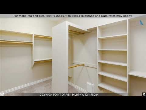 Priced at $459,900 - 223 High Point Drive, Murphy, TX 75094