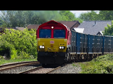 DB Cargo Class 66 No. 66100 on 6E26 Knowsley Freight Tml - Wilton Efw Tml on 14.05.2020 - HD