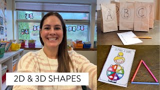 Teaching Geometry in First Grade // 2D and 3D shapes activities for 1st grade