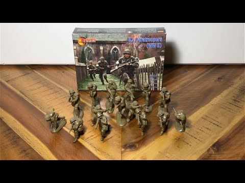MARS WW2 US PARATROOPERS 1/32 PLASTIC ARMY MEN (Stop Motion Review) Episode 8