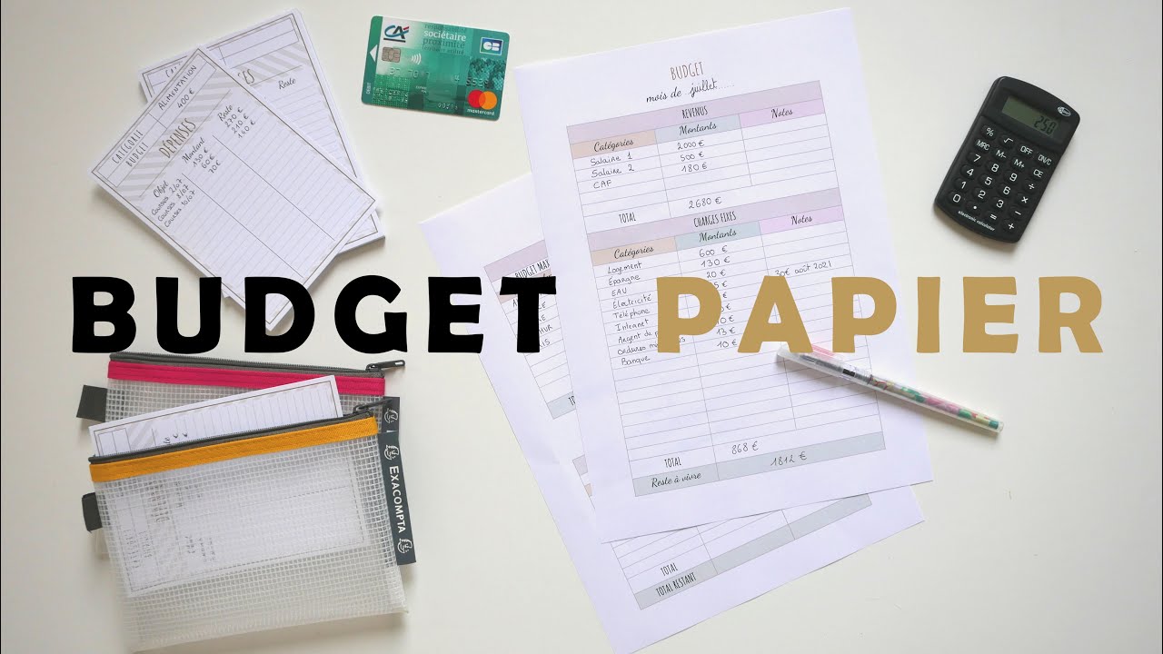 Gérer son budget à l'ancienne : stylo + papier + enveloppes