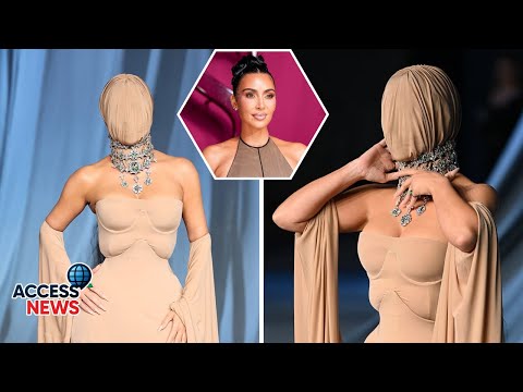 😱 Kim Kardashian’s Shocking Masked Look Stuns Hollywood Gala! 🎭✨