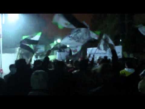 مظاهرة مسائية بقيادة طارق الأسود في حي الملعب البلدي في مدينة حمص في خميس "العصيان المدني"