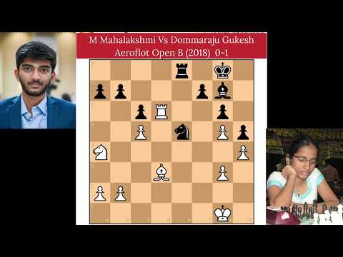 M Mahalakshmi vs Dommaraju Gukesh | Aeroflot Open B 2018 | 0-1