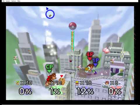 SMASH REMIX 1.3.0 - Giant DK vs DK vs Wario & Luigi Saffron City Wars (Wario Abuse)