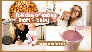 WHAT I EAT IN A DAY AS A BUSY MOM🥗💛✨...blw & starting solids//vlog