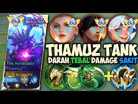 NYOBAIN SOLO RANK THAMUZ MODE BETON LAWAN SORA‼️GAMEPLAY TOP GLOBAL THAMUZ - MLBB