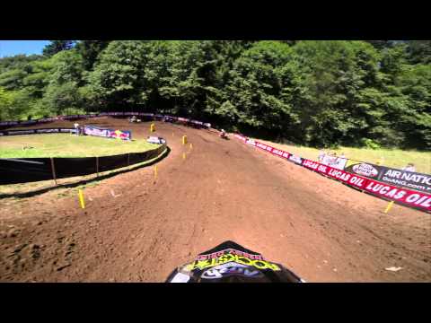 GoPro HD: Joey Savatgy Lap 1 Moto 1 - Washougal MX Lucas Oil Pro Motocross Championship 2014