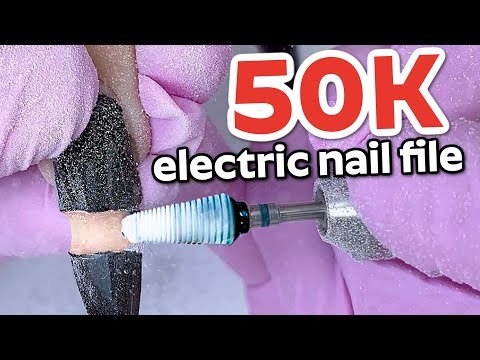 Thick Nails Product removal with 50.000 RPMs 💨 Electric nail file by Saviland