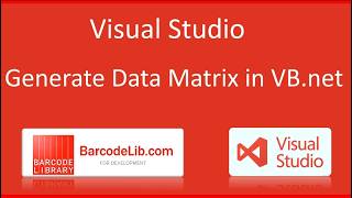 How to create Data Matrix barcode using BarcodeLib VB.NET Data Matrix 2d Barcode Generator library