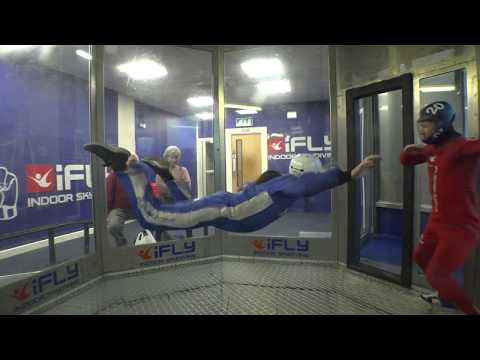 Ifly Wind tunnel session #3 Wind tunnel exercises preparing for AFF sky diving.