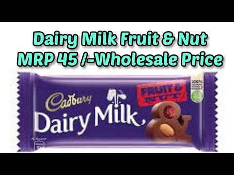 Dairy Milk Fruit And Nut MRP 45 Wholesale Price
