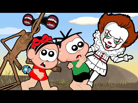 Mônica e Cebolinha Encontram Siren Head e IT A COISA na Floresta Assombrada