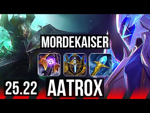 MORDEKAISER vs AATROX (TOP) | 17/1/3, 12 solo kills, Legendary | KR Diamond | 25.22