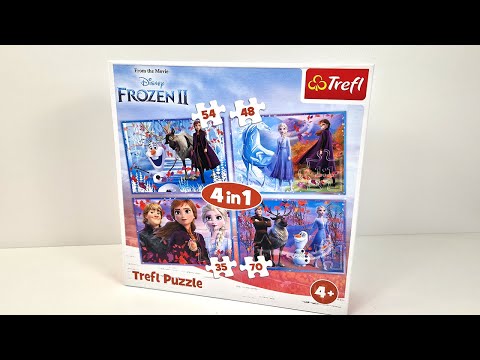 Trefl Puzzle 4 in 1 Box 🧩 Frozen 2 Disney 🧩 No. 34323