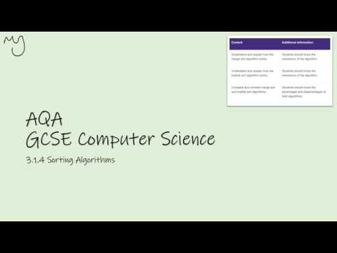 GCSE Computer Science Sorting Algorithms