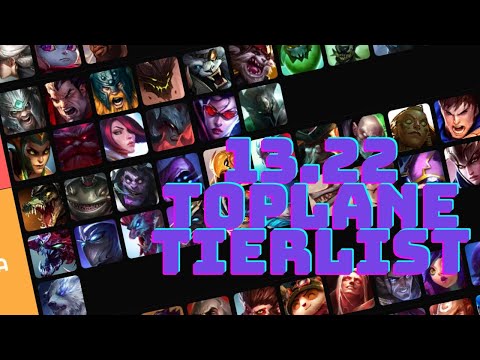 PATCH 13.22 TOPLANE TIERLIST (LEAGUE OF LEGENDS)
