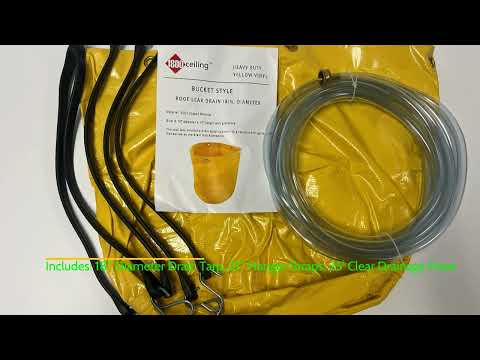 Bucket Style Roof Leak Drain Kit (hose and 21" bungees)