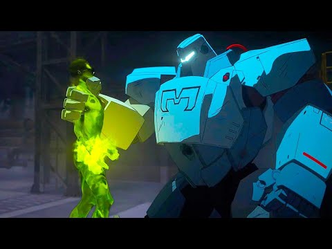 Dispatch Mecha Man Vs Toxic Superhero Fight Scene (2025)