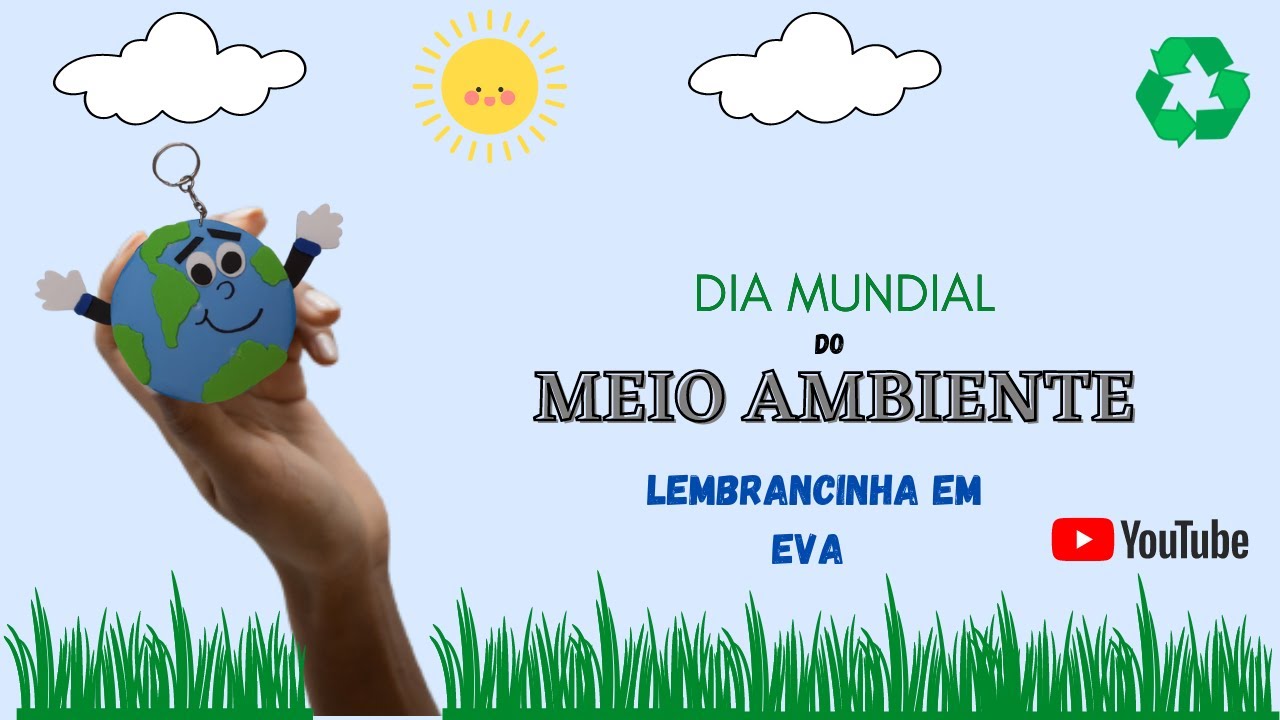 Dia do meio ambiente lembrancinha escolar em Eva. Chaveiro do planeta terra