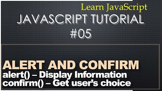 Learn JavaScript 04: Alert & Confirm