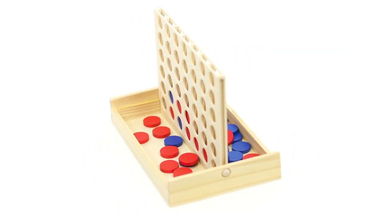 4 in a Row Traditional Wooden Game