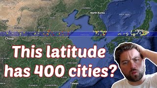 Can I cover the world by guessing city latitudes?