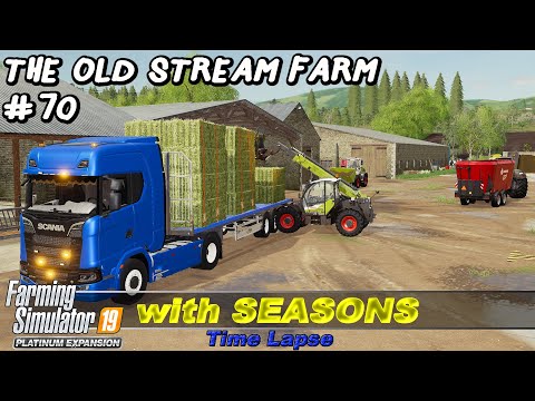 Sowing Oat & Barley. Selling Cattle, Pigs & Silage Bales | Old Stream Farm #70 | FS19 4K TimeLapse