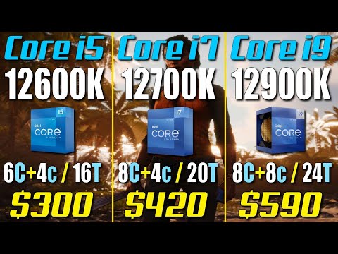 Intel i5 12600K vs i7 12700K vs i9 12900K - Tested in 8games