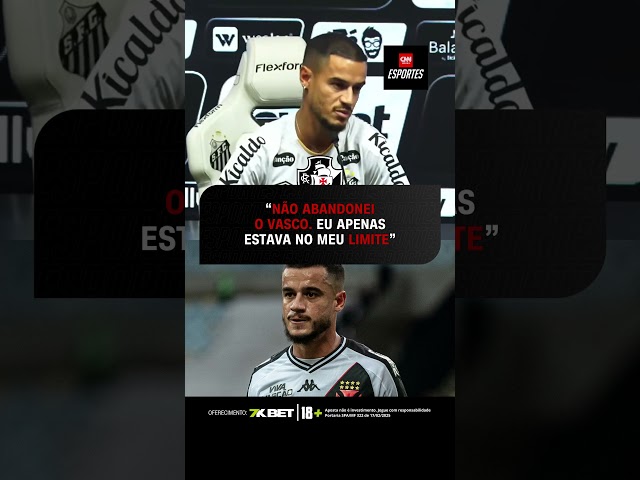 "Não abandonei o Vasco", diz Coutinho durante apresentação no Santos | CNN ESPORTES