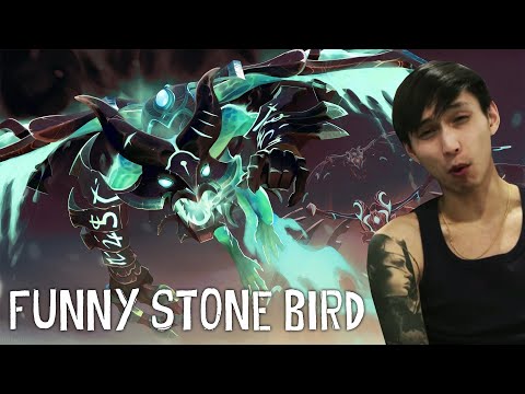 FUNNY STONE BIRD AGAINST JERAX & ANA (SingSing Dota 2 Highlights #1996)