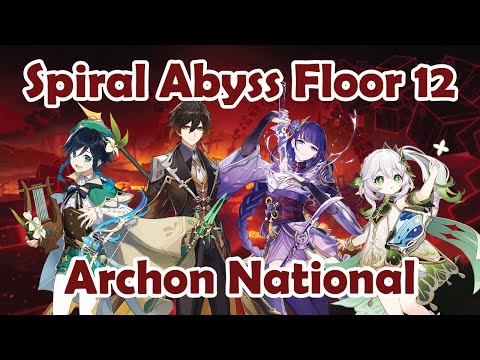 National Archon Full Team in all Chambers!!! - Spiral Abyss 3.1/3.2 Floor 12 [ Genshin Impact ]