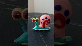 I made Gary from the cartoon SpongeBob🤟🏼#clay #sculpting #plasticine #art #spongebob #gary