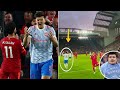 maguire reaction. after mo sahlah goal.liverpool goal vs man united epl at Anfiel stadium