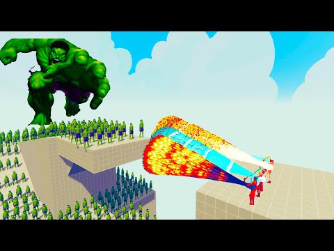 3x EVERY GOD vs 100x HULK  + 2x GIANT - Totally Accurate Battle Simulator TABS