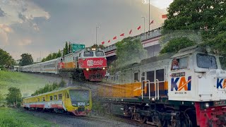 Download lagu KERETA SORE DI STASIUN PERCABANGAN KOTA SURABAYA | Momen KLB Inspeksi EVP di Wonokromo mp3